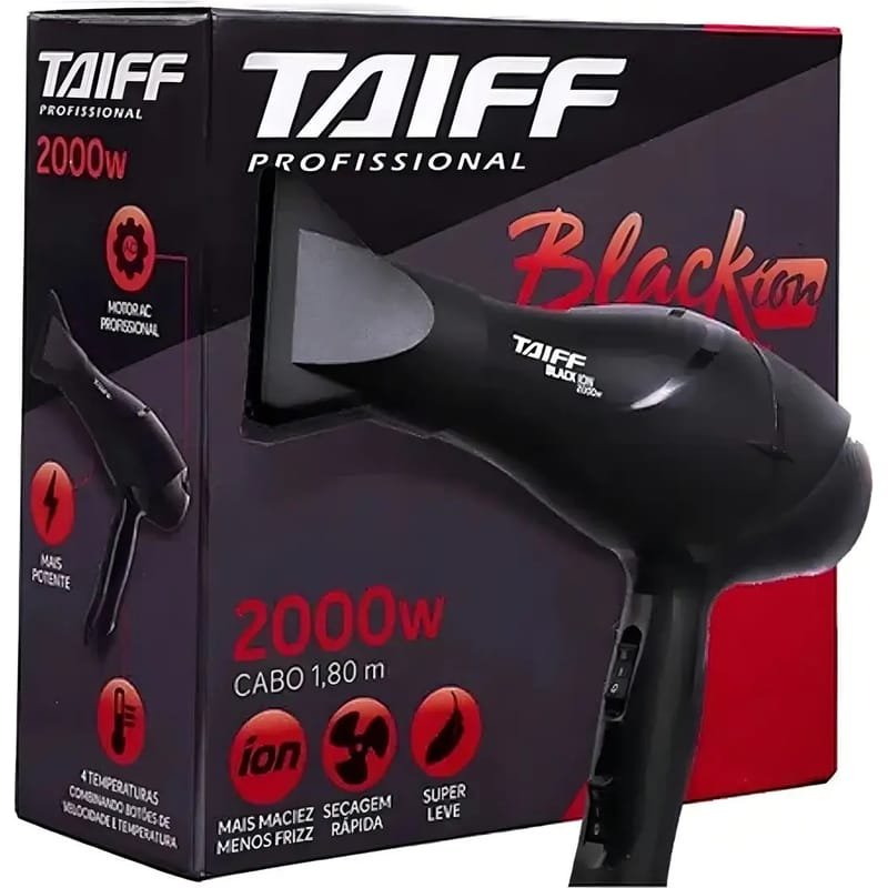Secador de cabelo Taiff new black 2000 prof — foto 2
