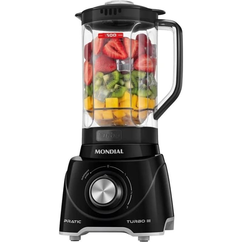 Liquidificador Pratic Turbo III Mondial 550W L-93-BG