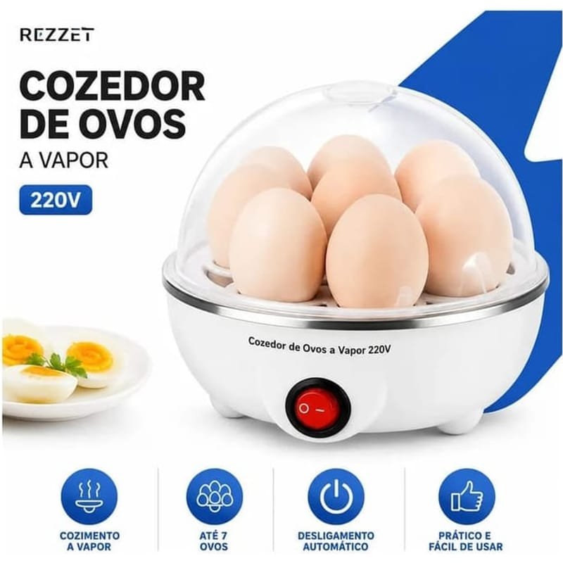 Panela a vapor Commlite Cozedor de Ovos automático