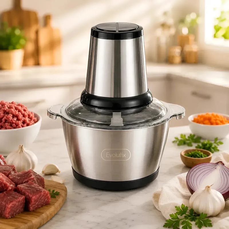 Multiprocessador Triturador Moedor 2 Litros Inox 110v Elétrico De Alimentos Proc